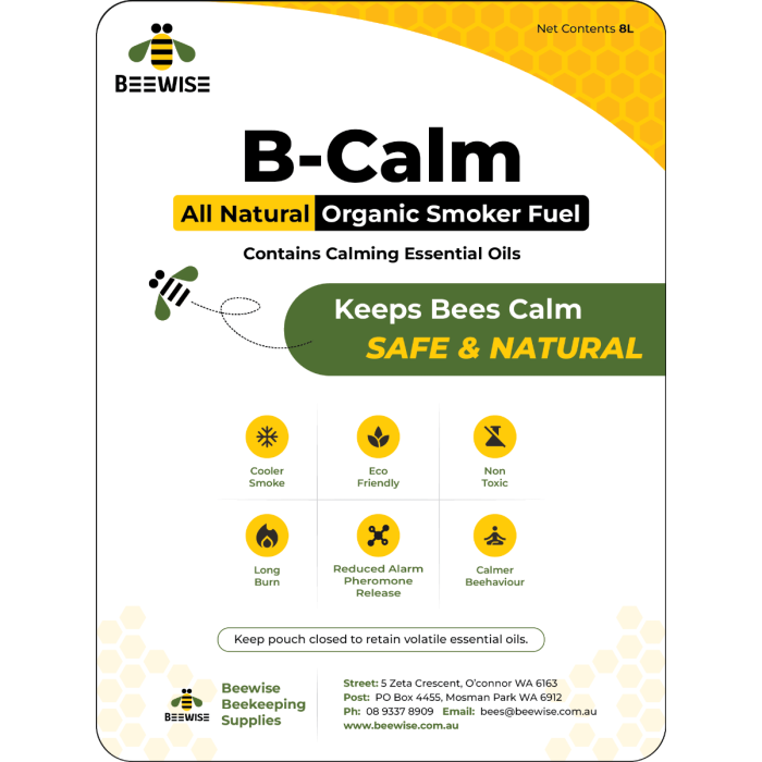 B-Calm Organic Smoker Fuel with calming essential oils 8L